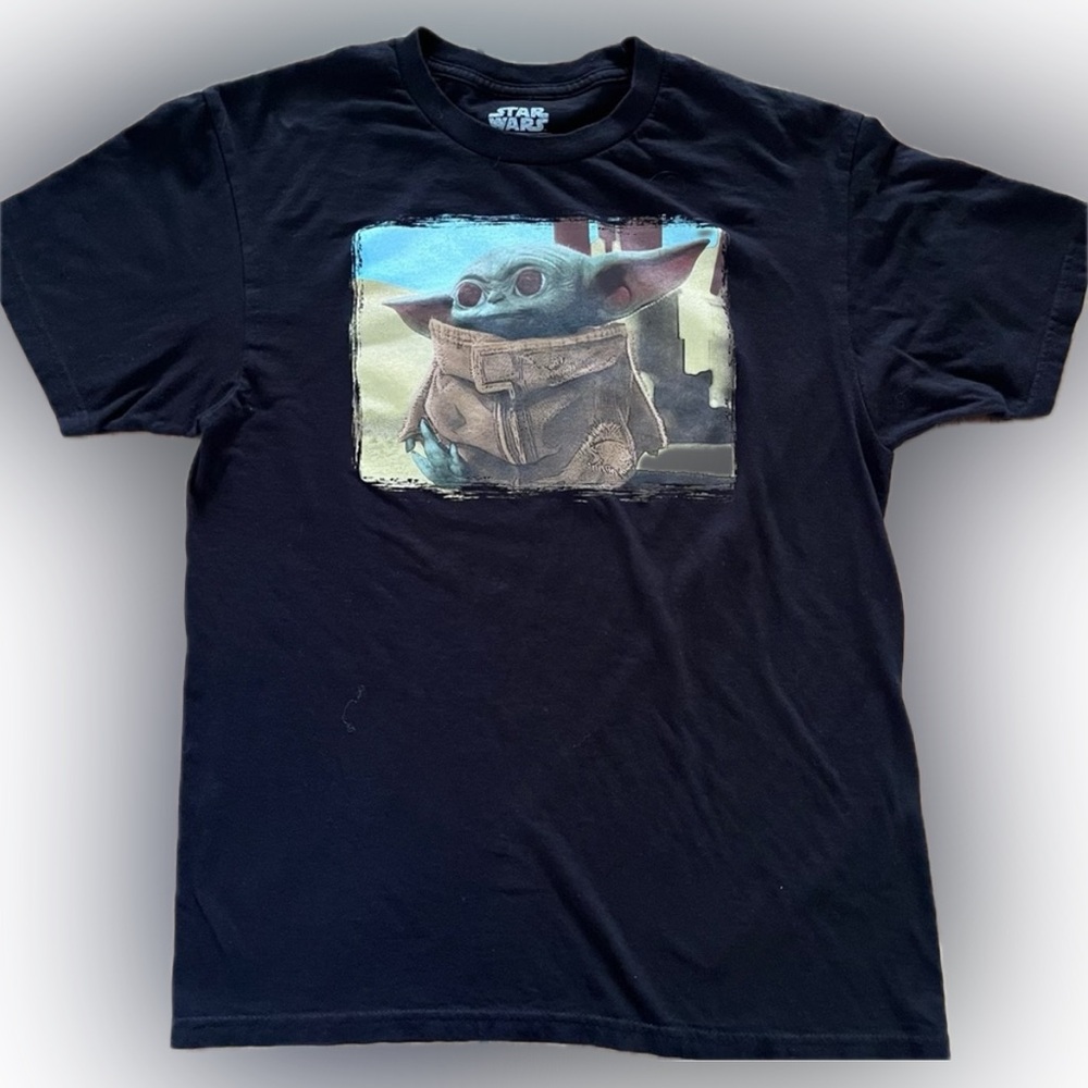 Star Wars Grogu Graphic Tshirt- Size Medium - Black